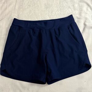 Lands End Women’s 3” Quick Dry Swim Board Shorts in Navy Size 14